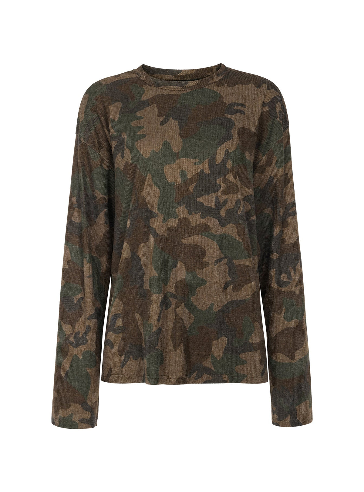 #NOVERA - Top Arlla Camuflaje de Gofre de Manga Larga -