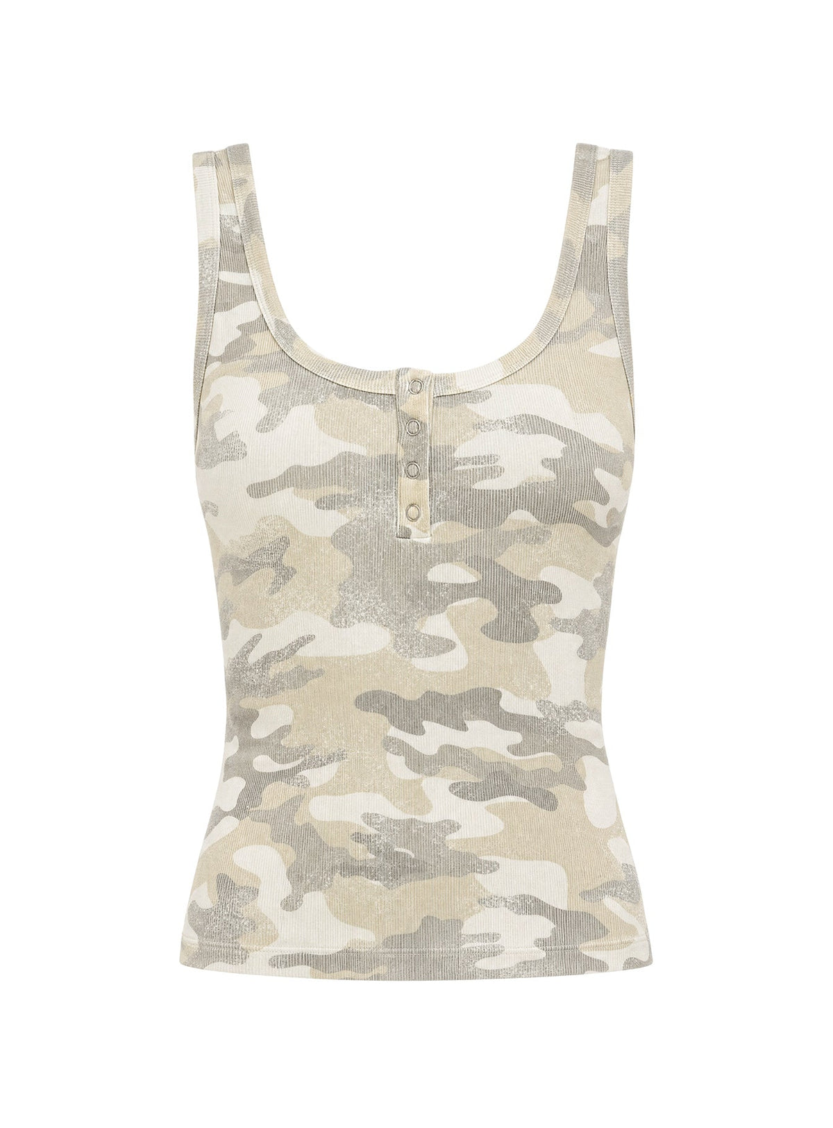 #NOVERA - Camiseta de Tirantes Islana Camuflaje Henley -