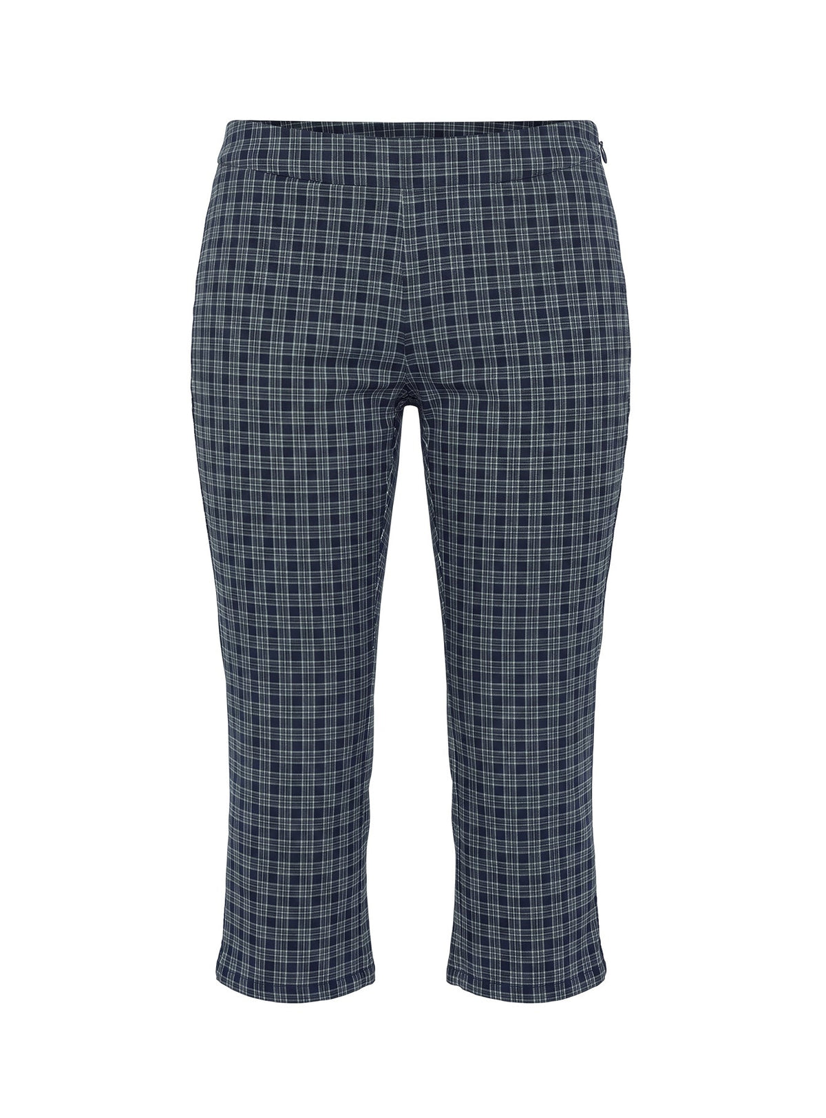 #NOVERA - Pantalón Capri Mayvie Azul Marino de Cuadros -