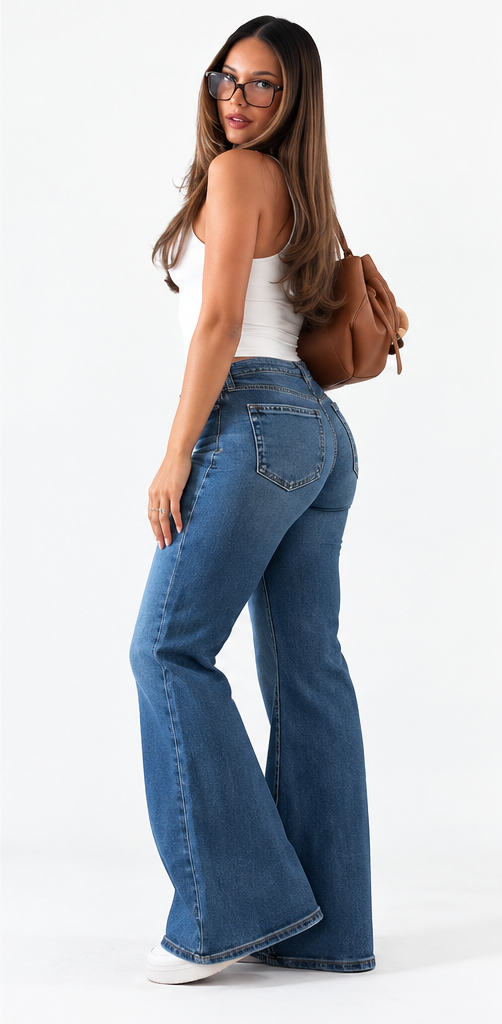 #NOVERA - Vaquero Flare Celeste – Azul Denim