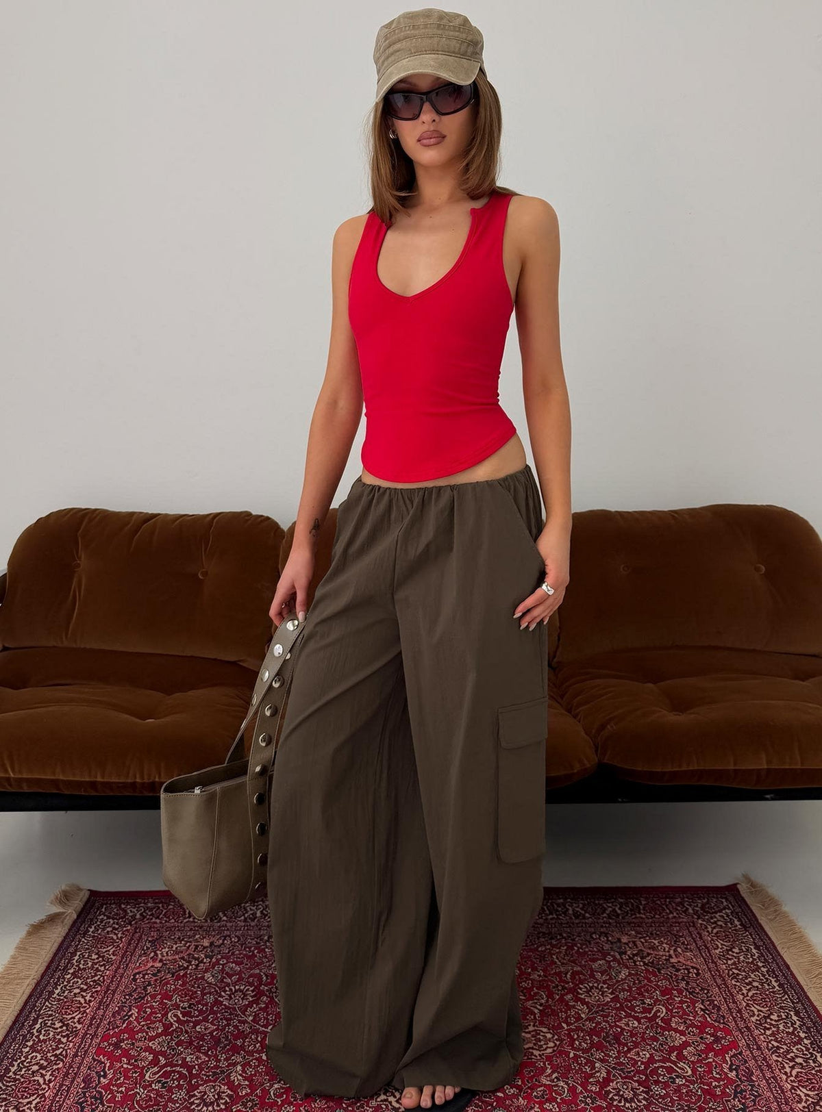 #NOVERA - Pantalón Lunea Marrón Cargo -