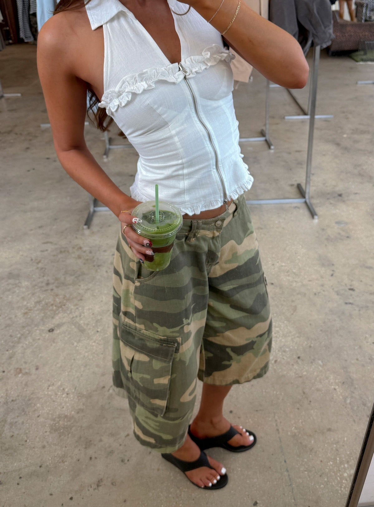 #NOVERA - Top Pammi Blanco con Volantes Halter -