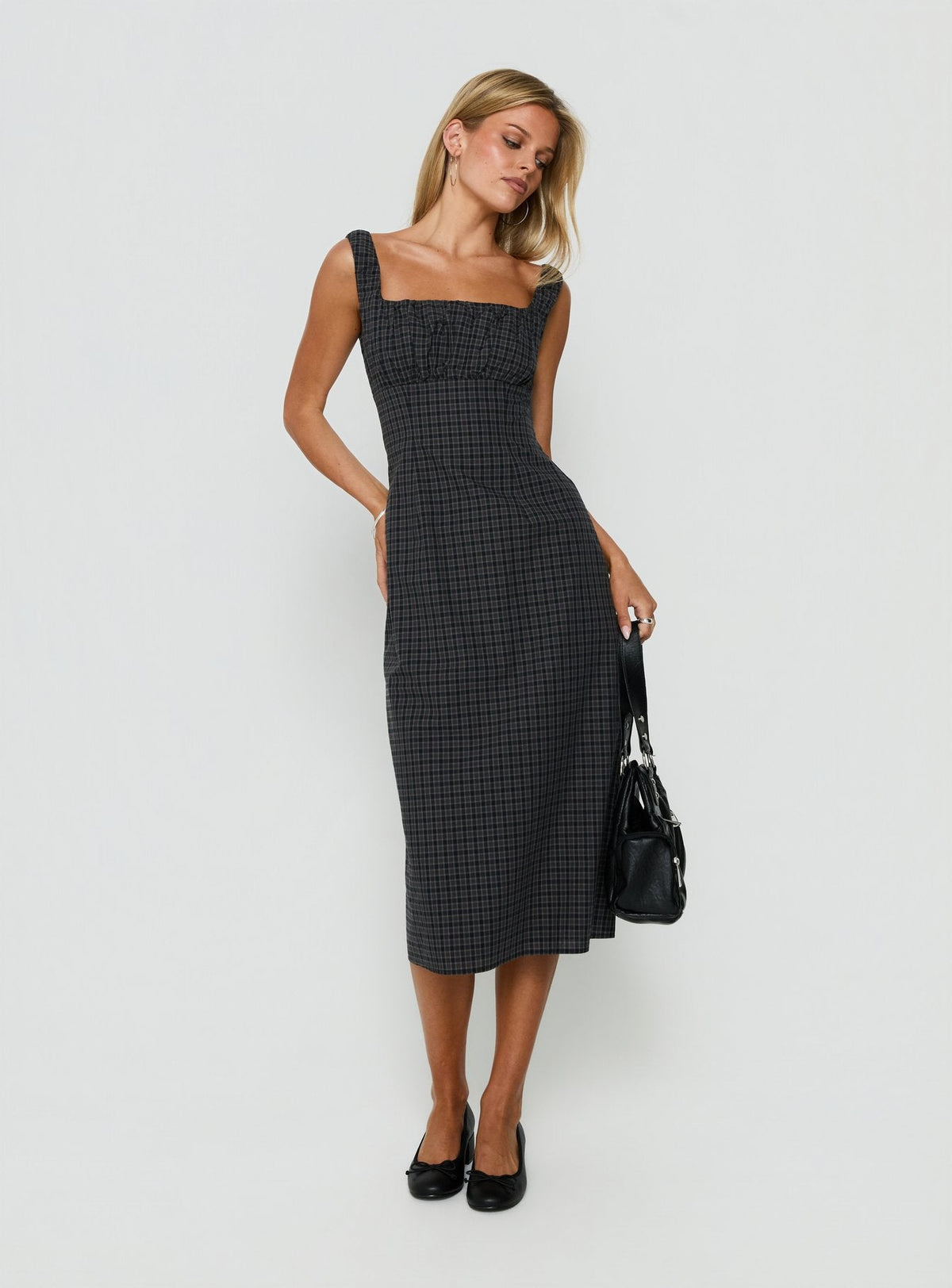 #NOVERA - Vestido Midi Donnamarie de Cuadros -