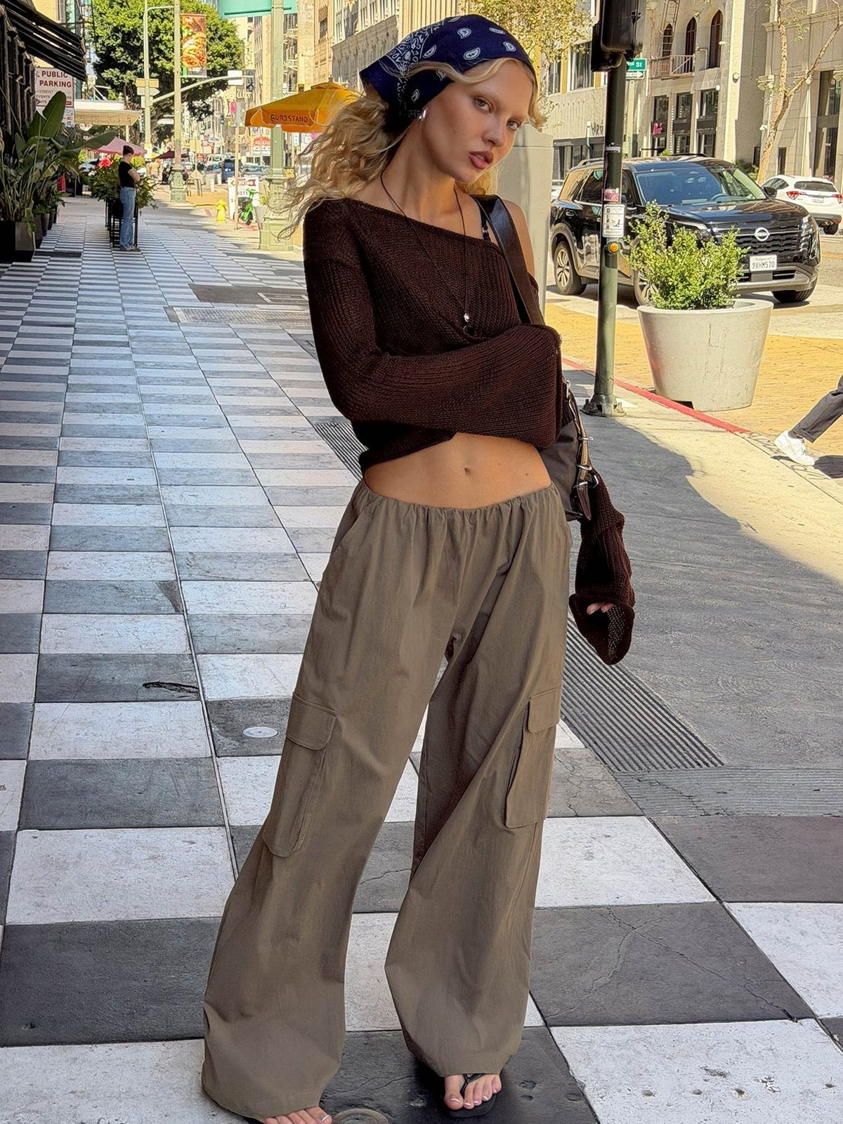 #NOVERA - Pantalón Lunea Gris Antracita Cargo -