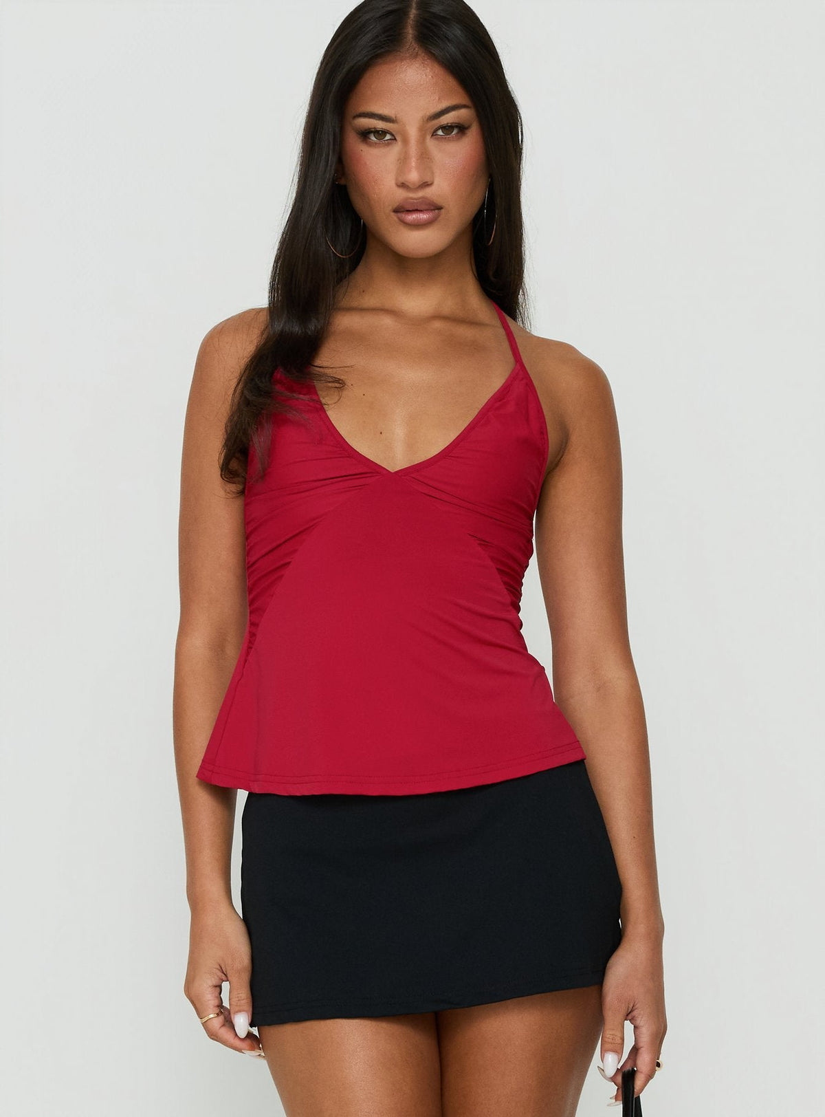 #NOVERA - Top Adalinn Rojo Fruncido -