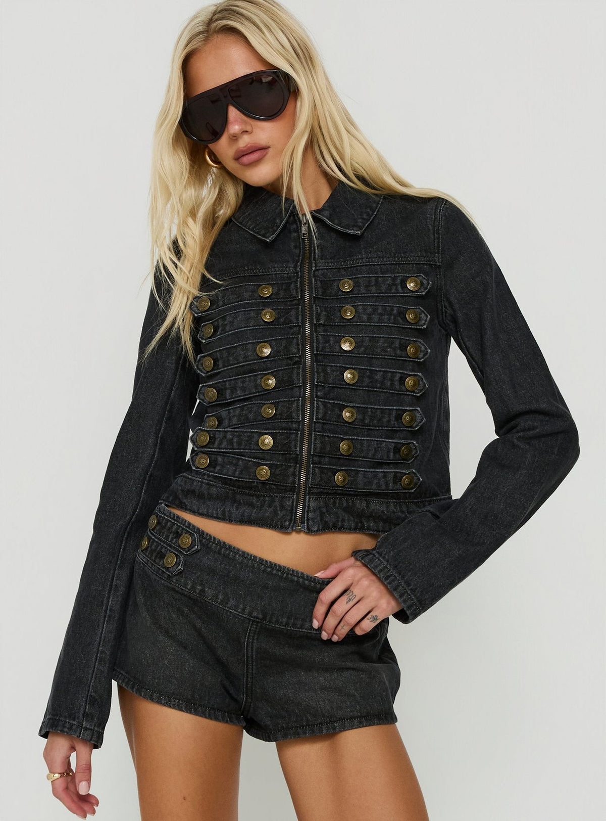 #NOVERA - Chaqueta Kingstonn Negra Lavada Denim -