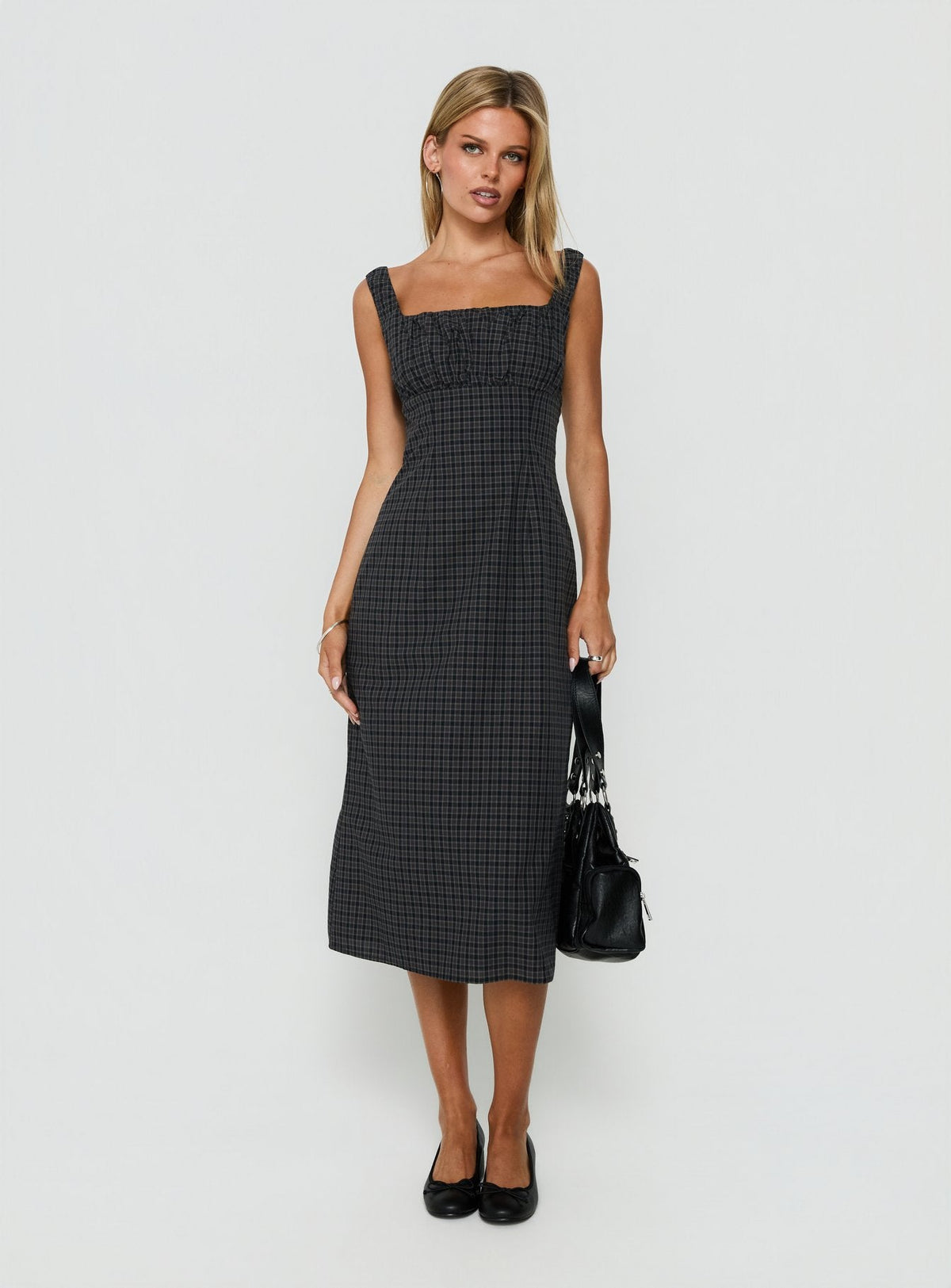 #NOVERA - Vestido Midi Donnamarie de Cuadros -