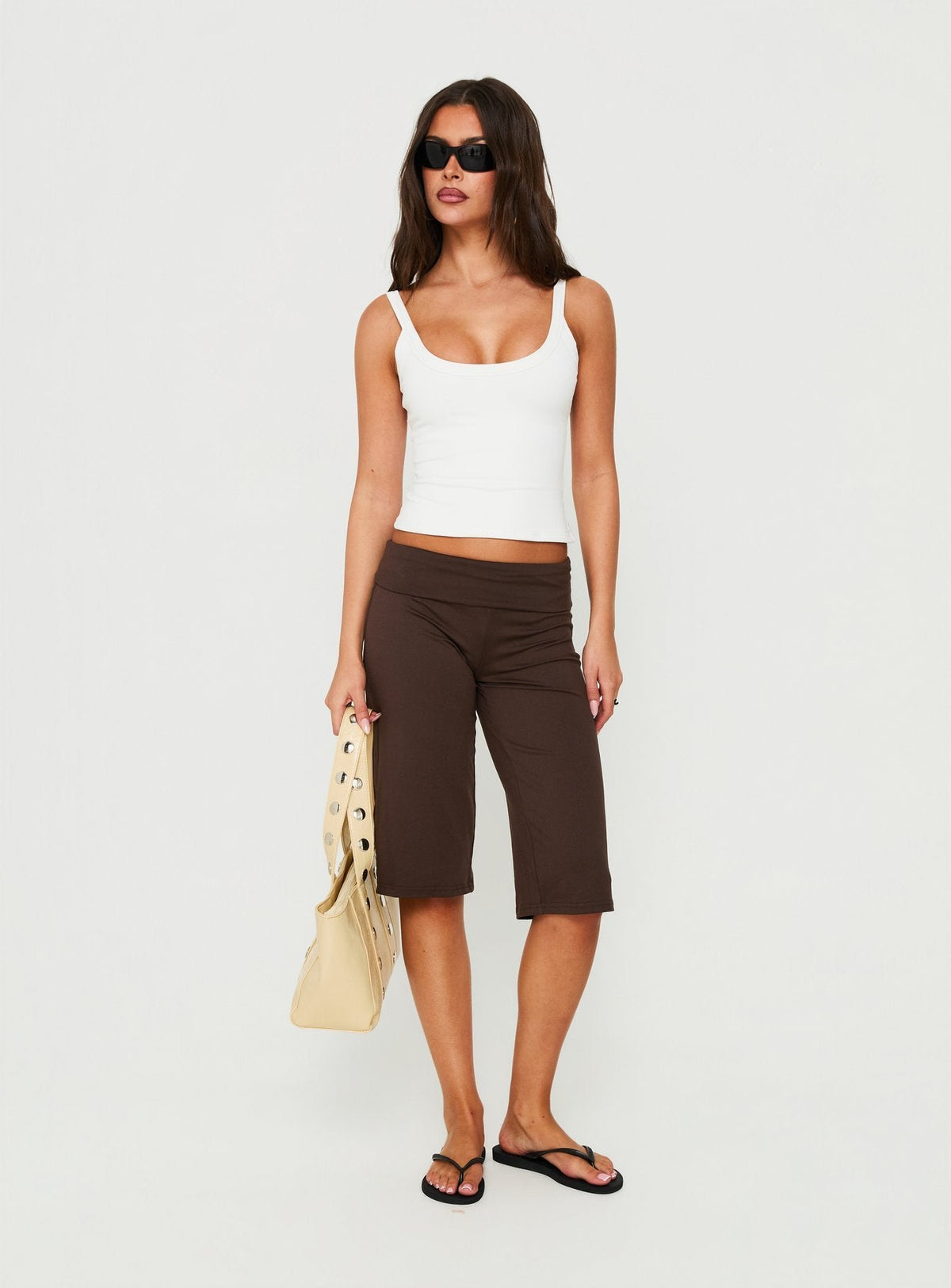 #NOVERA - Pantalón Capri Laroy Chocolate -