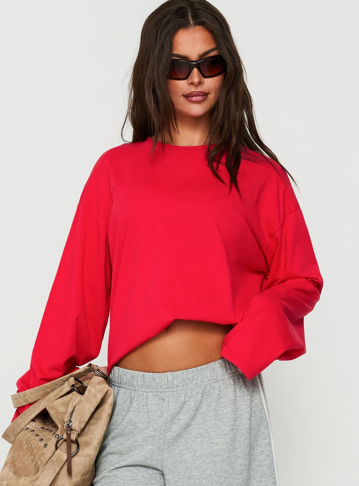 #NOVERA - Top Luna Rojo de Manga Larga -