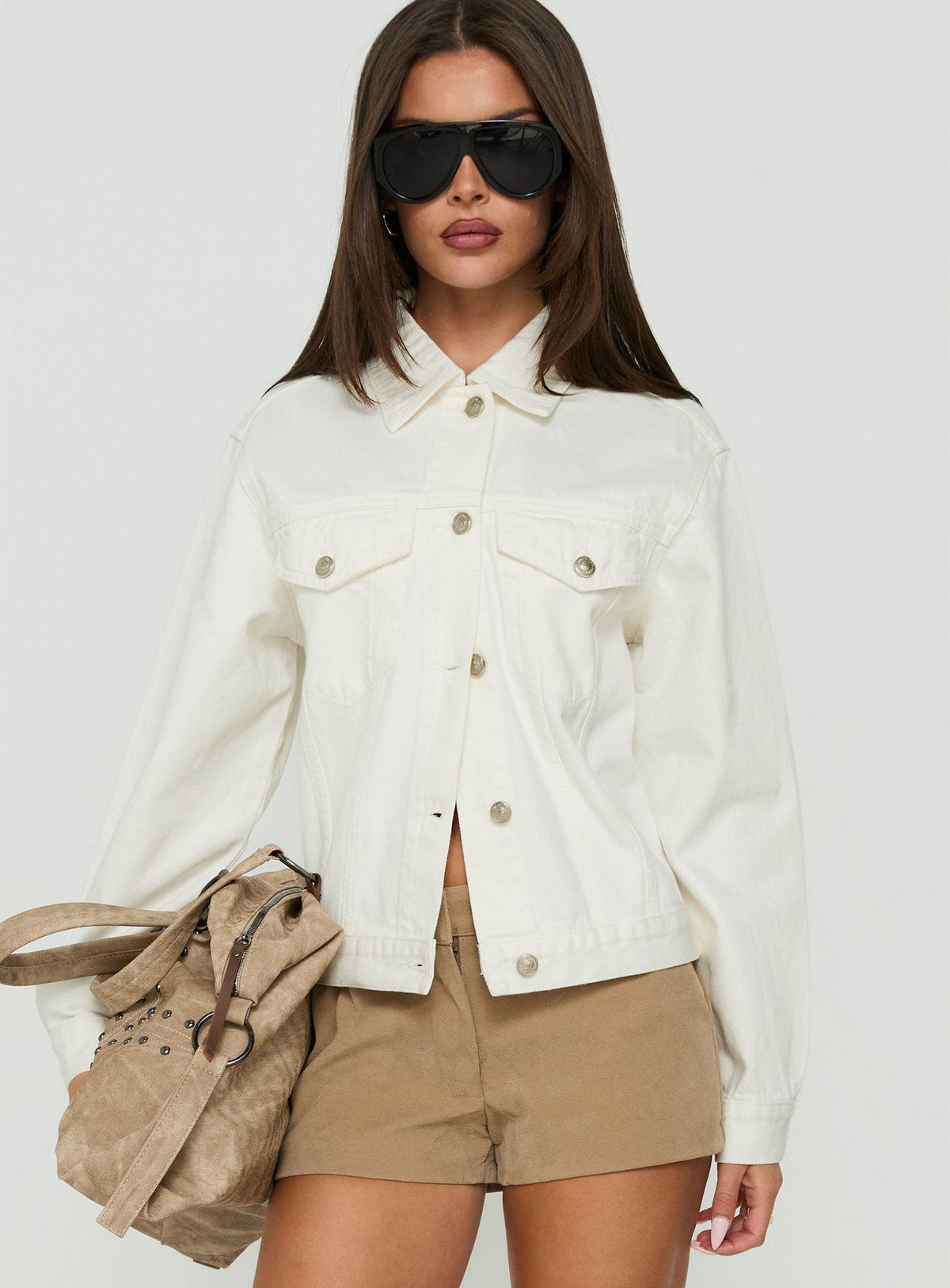 #NOVERA - Chaqueta Carla Blanca Oversize Denim -