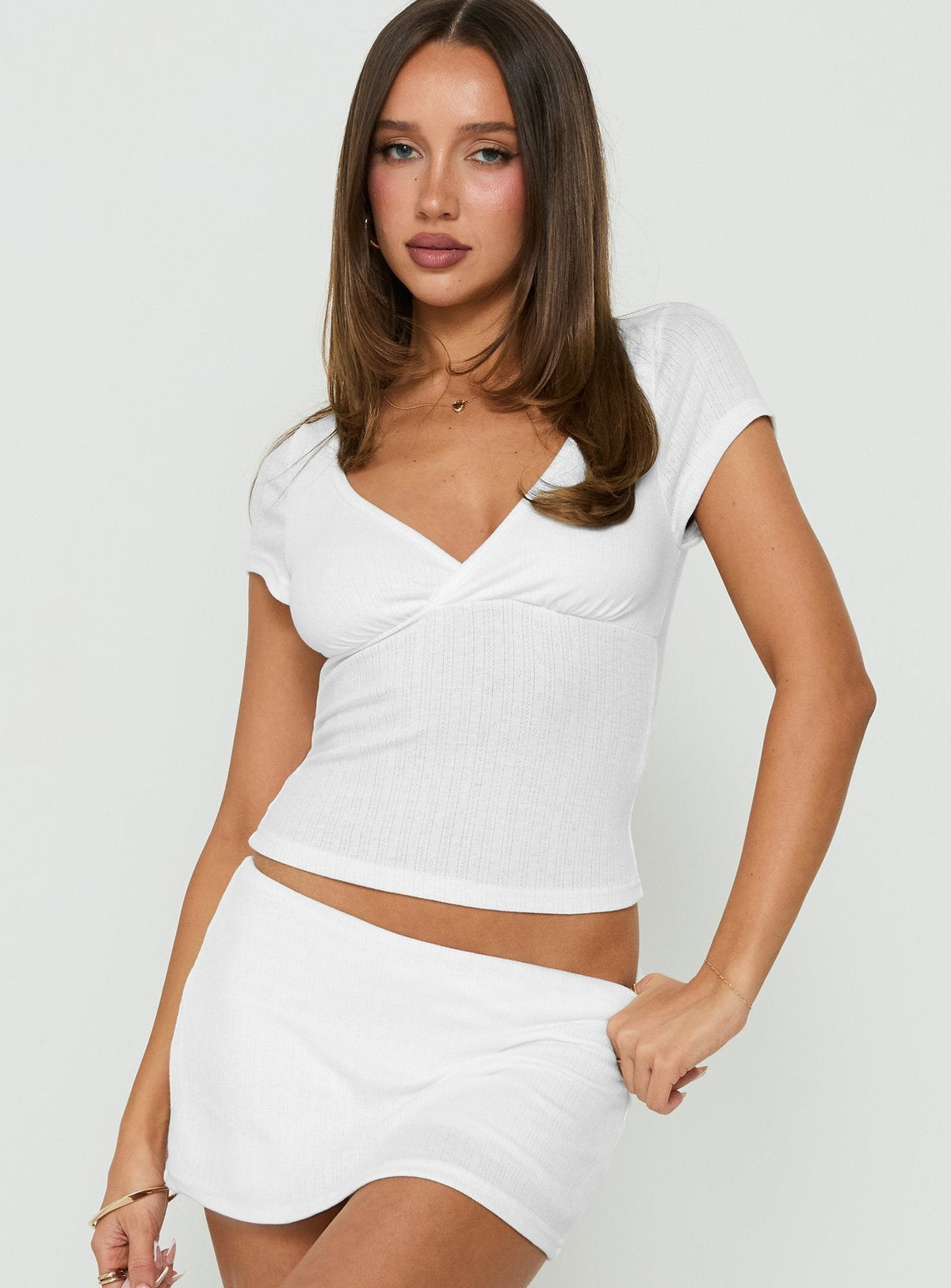 #NOVERA - Top Mossie Blanco de Punto Calado -