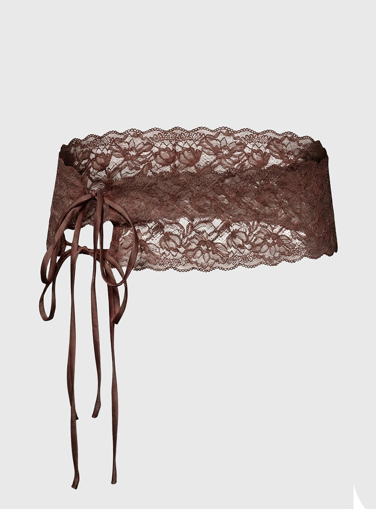 #NOVERA - Cinturón Leire Chocolate de Encaje -