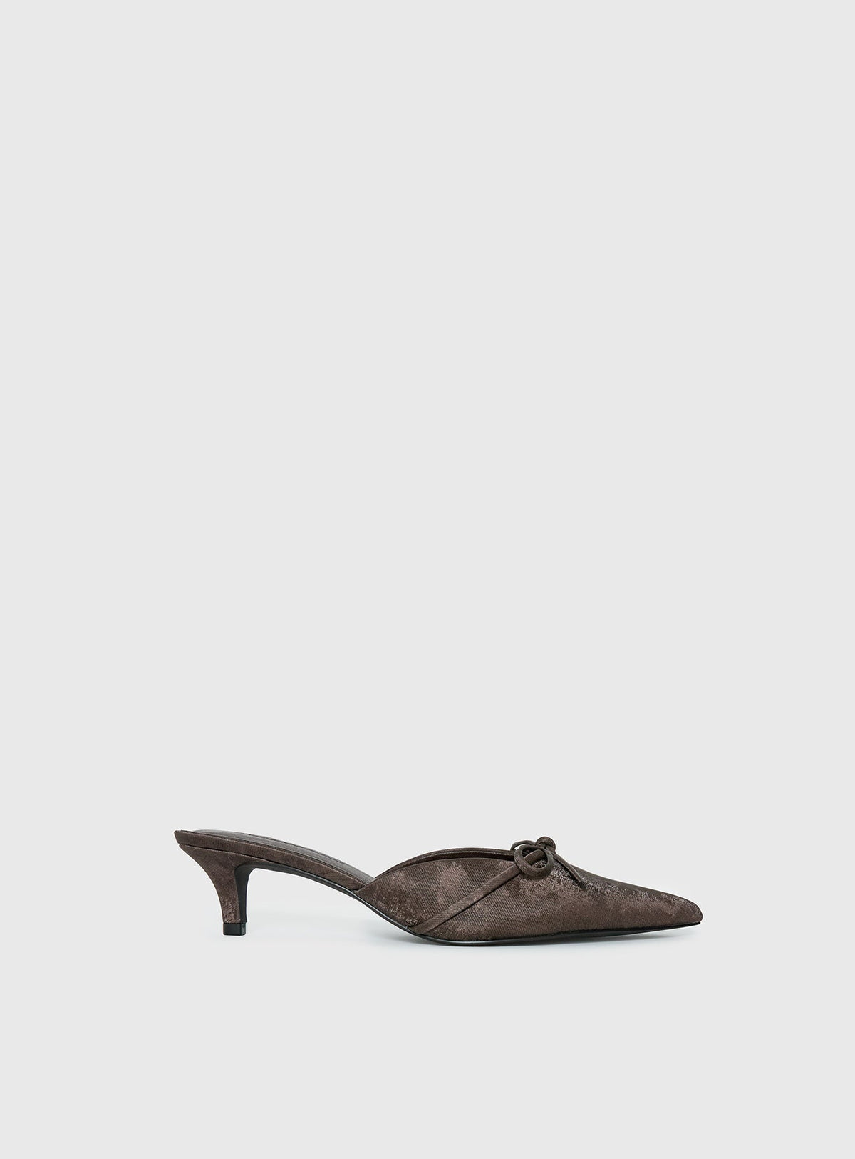 #NOVERA - Tacones Zamora Chocolate de Punta de Ante Sintético -