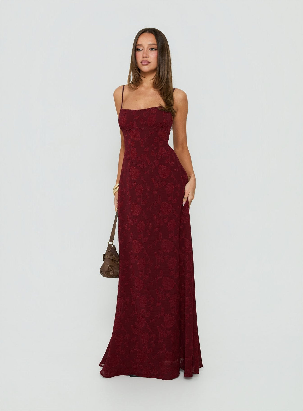 #NOVERA - Vestido Largo Sonia Burdeos -