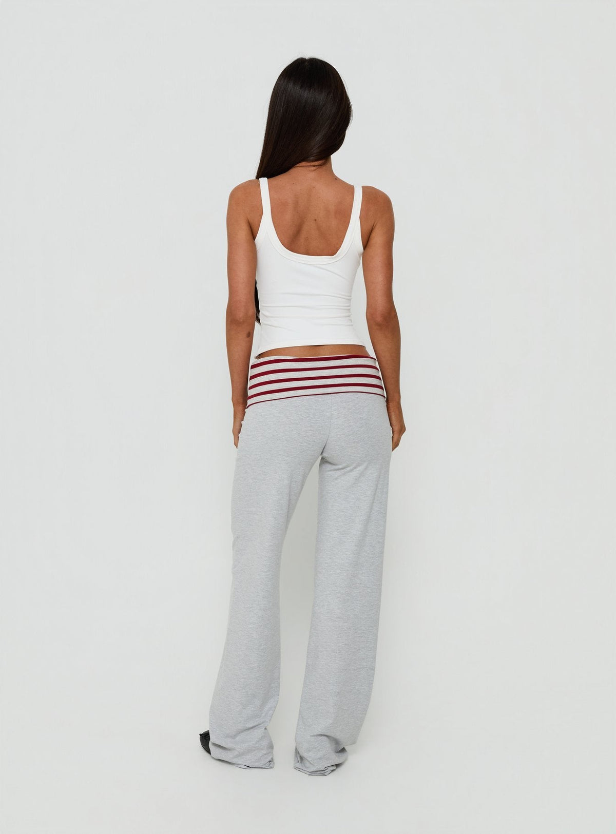 #NOVERA - Pantalón Jetset Gris y Rojo de Rayas -