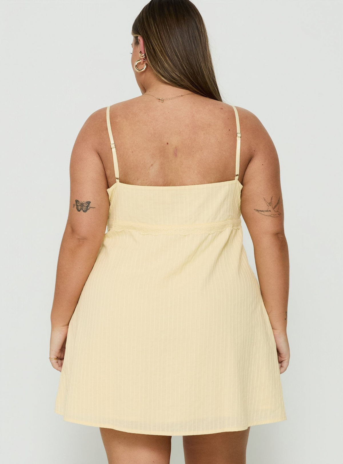 #NOVERA - Vestido Mini Lunya Limón Talla Grande -