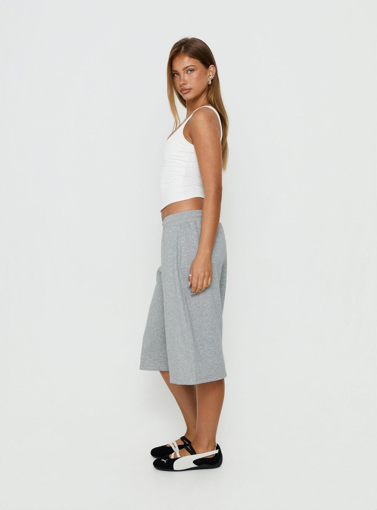 #NOVERA - Shorts Nikko Gris Jaspeado Largos Polar -