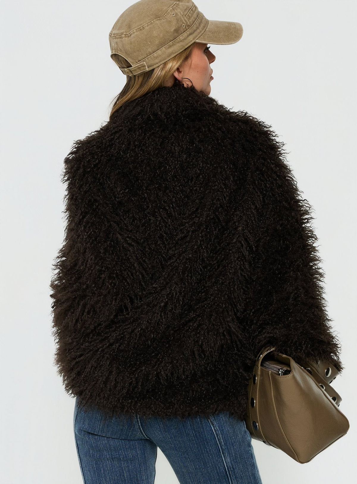 #NOVERA - Chaqueta Nikolie Chocolate de Pelo Sintético -