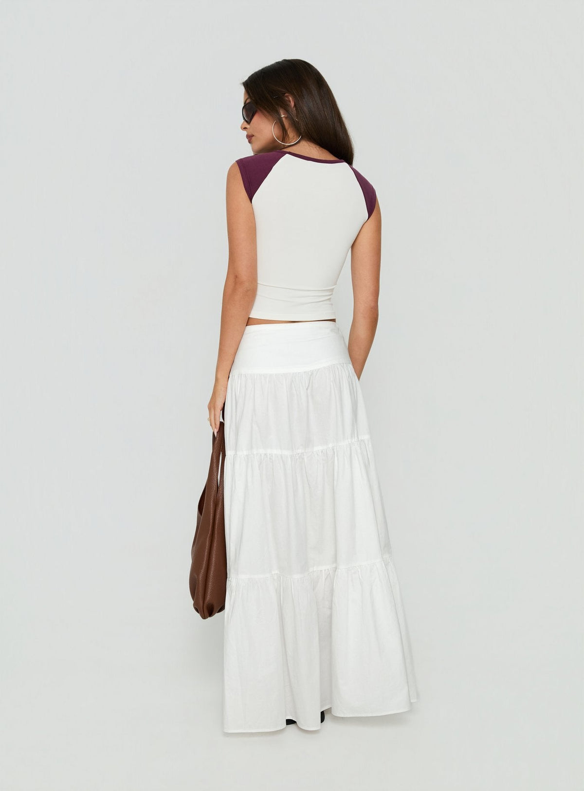 #NOVERA - Falda Larga Marta Blanca -