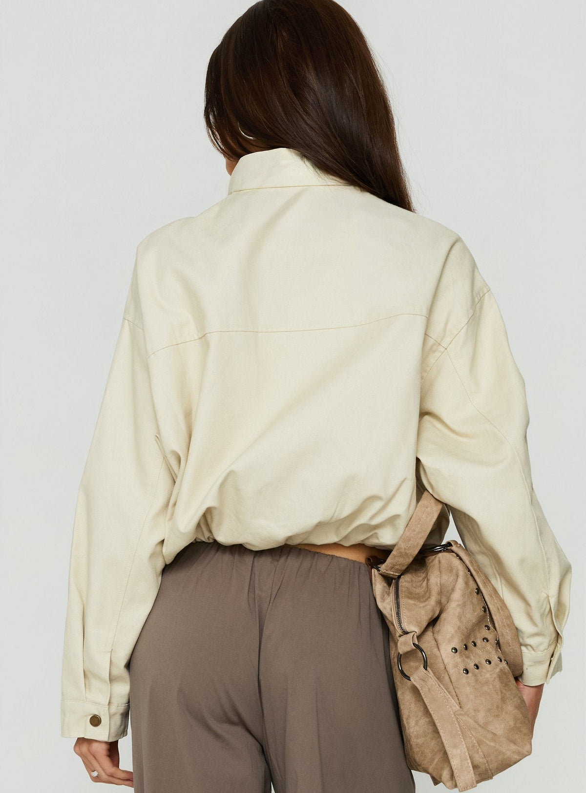 #NOVERA - Chaqueta Bomber Chayden Crema Crop -