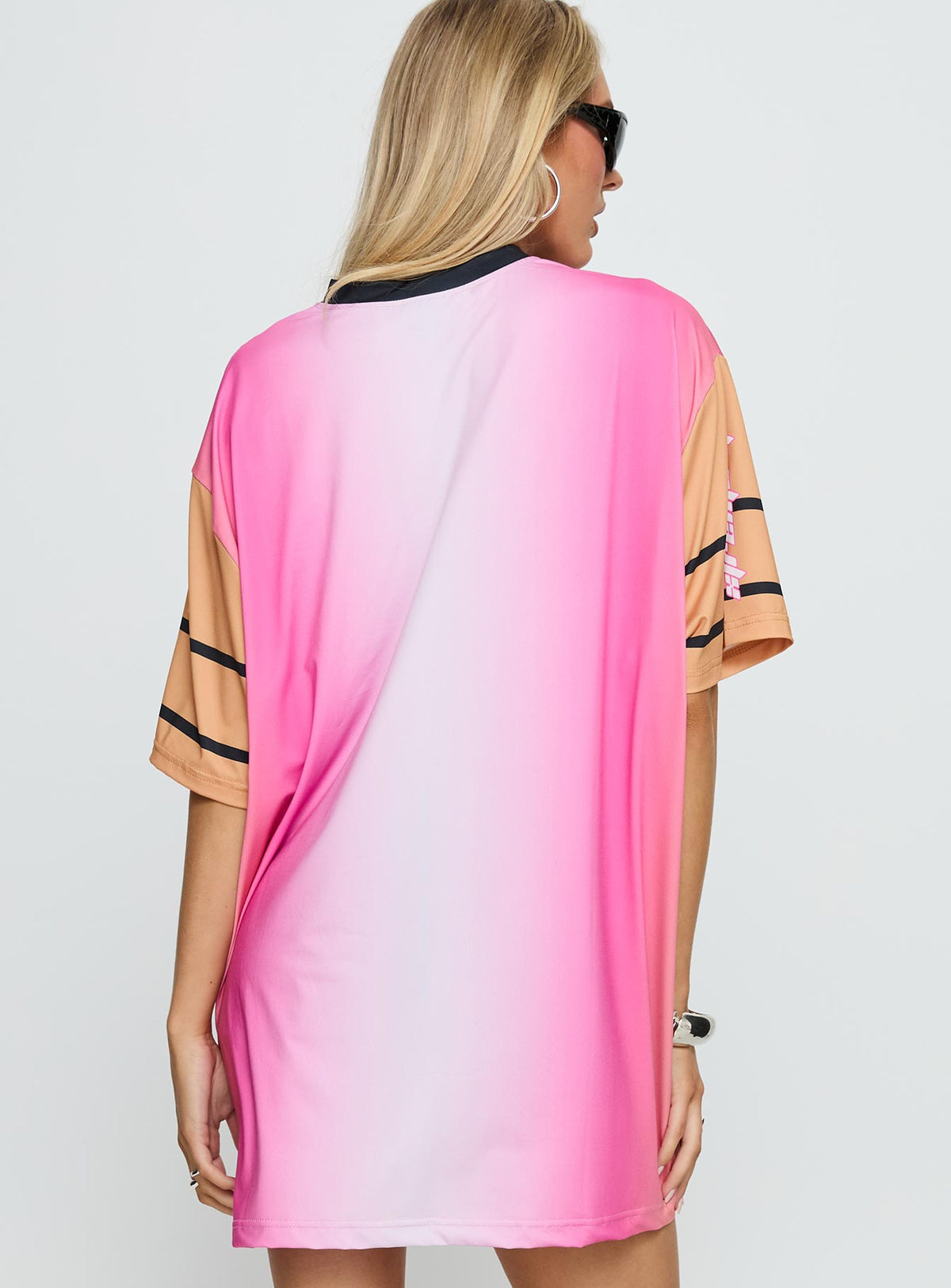 #NOVERA - Top Moto Angel Rosa y Naranja Estampada -