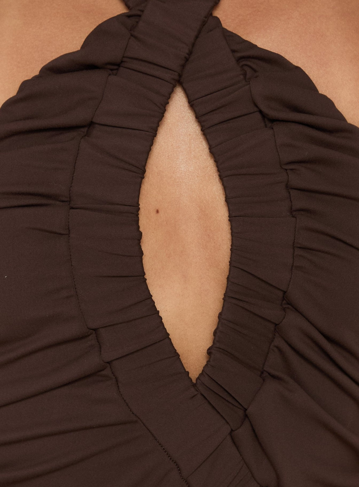 #NOVERA - Body Pettra Marrón Halter -