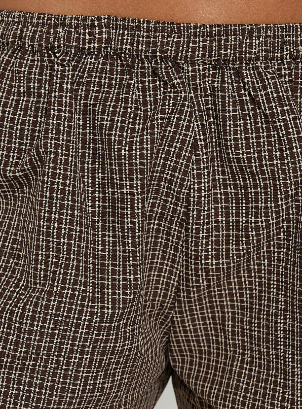 #NOVERA - Shorts Amorah Marrón de Cuadros -