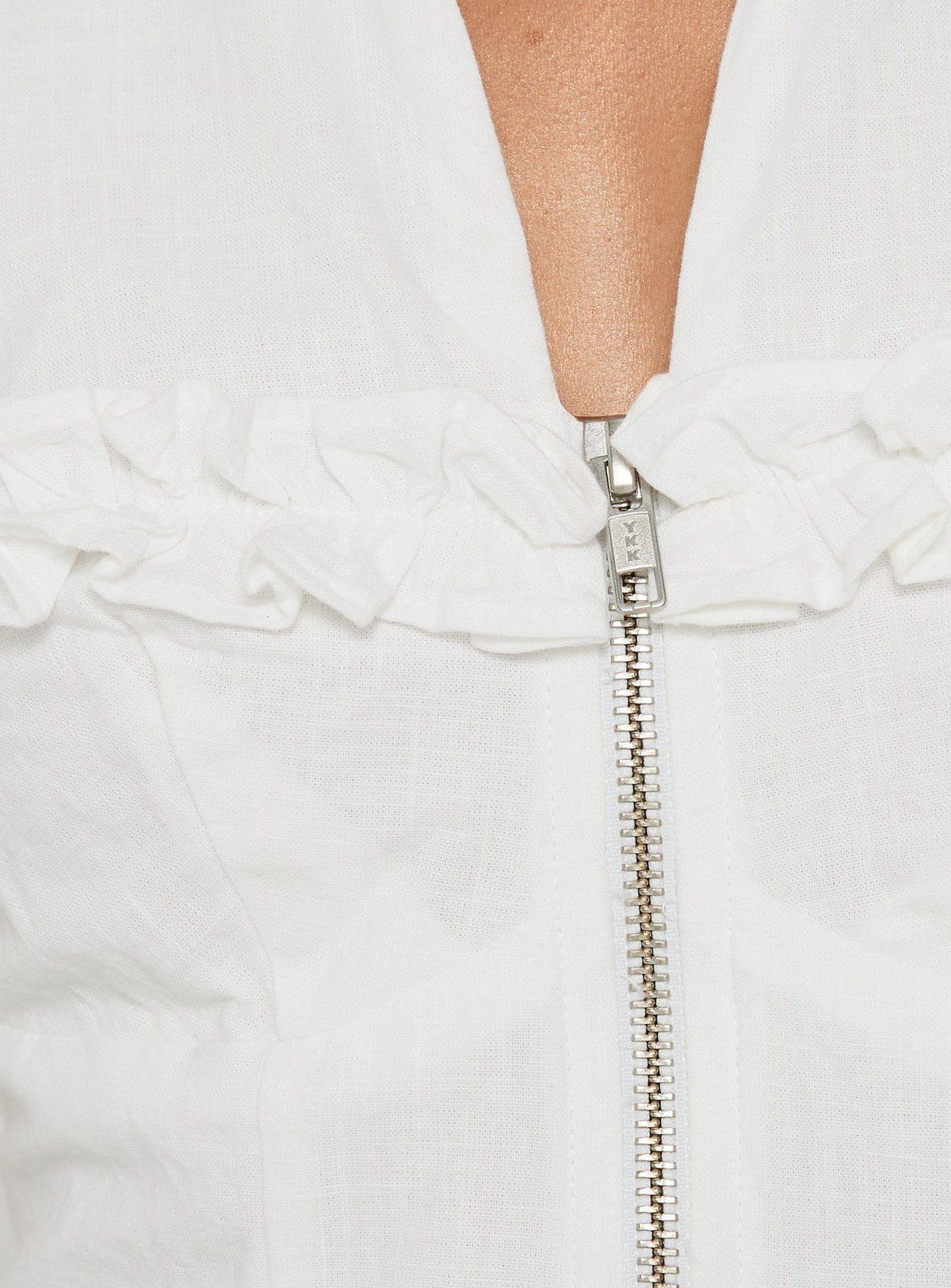 #NOVERA - Top Pammi Blanco con Volantes Halter -