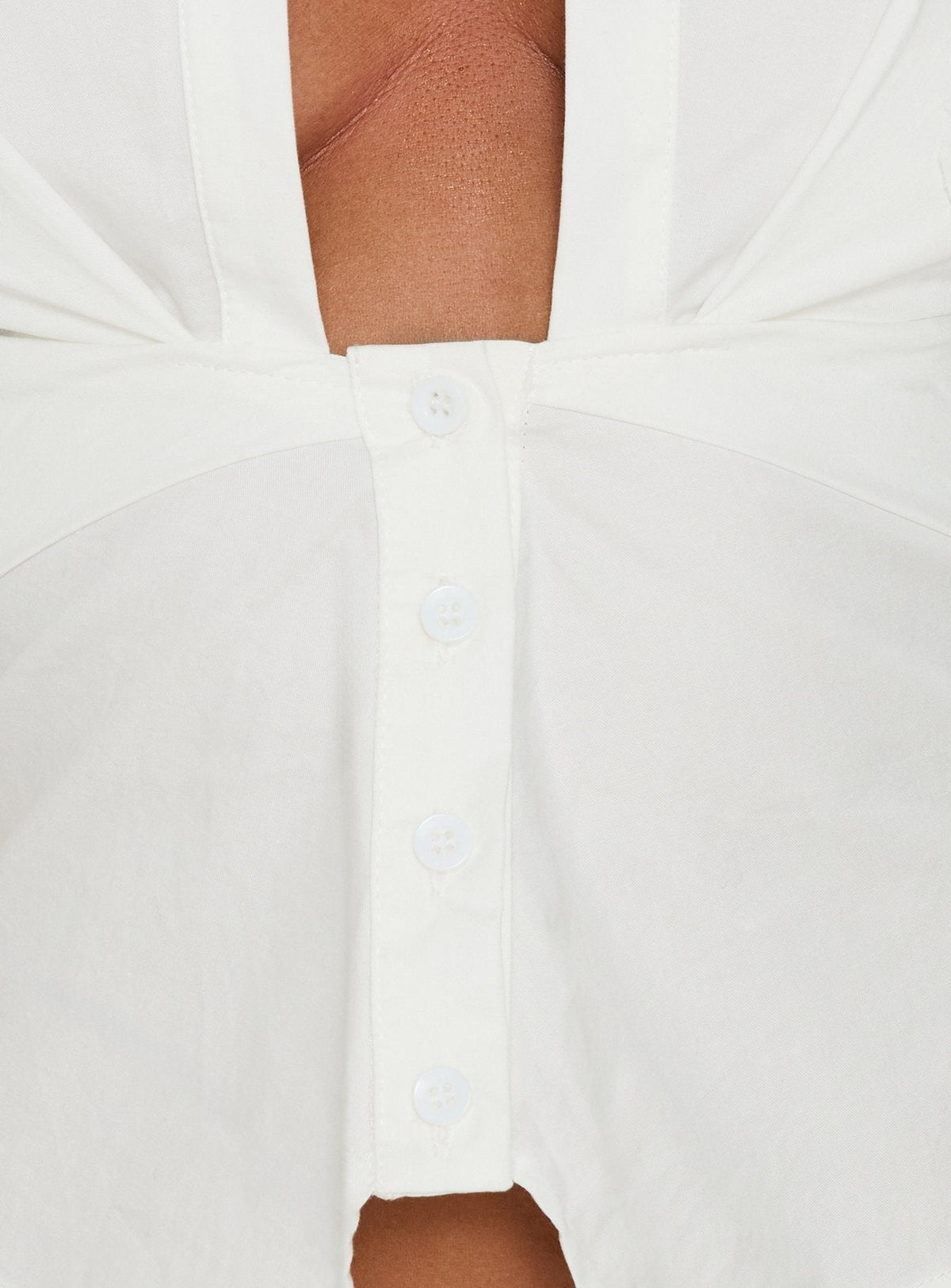 #NOVERA - Top Kambria Blanco Ajustado -