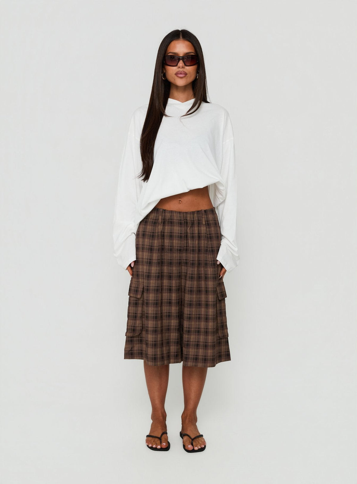 #NOVERA - Shorts Brenn Marrón Baggy Largos -