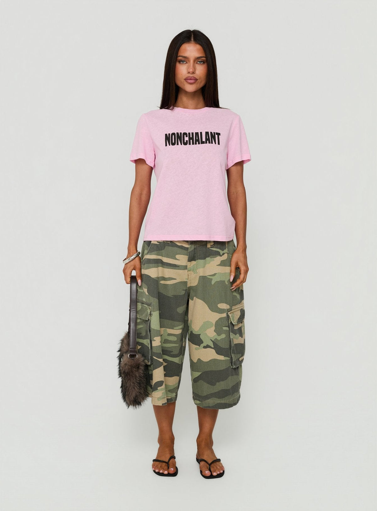 #NOVERA - Camiseta Medina Rosa Estampada Holgada -