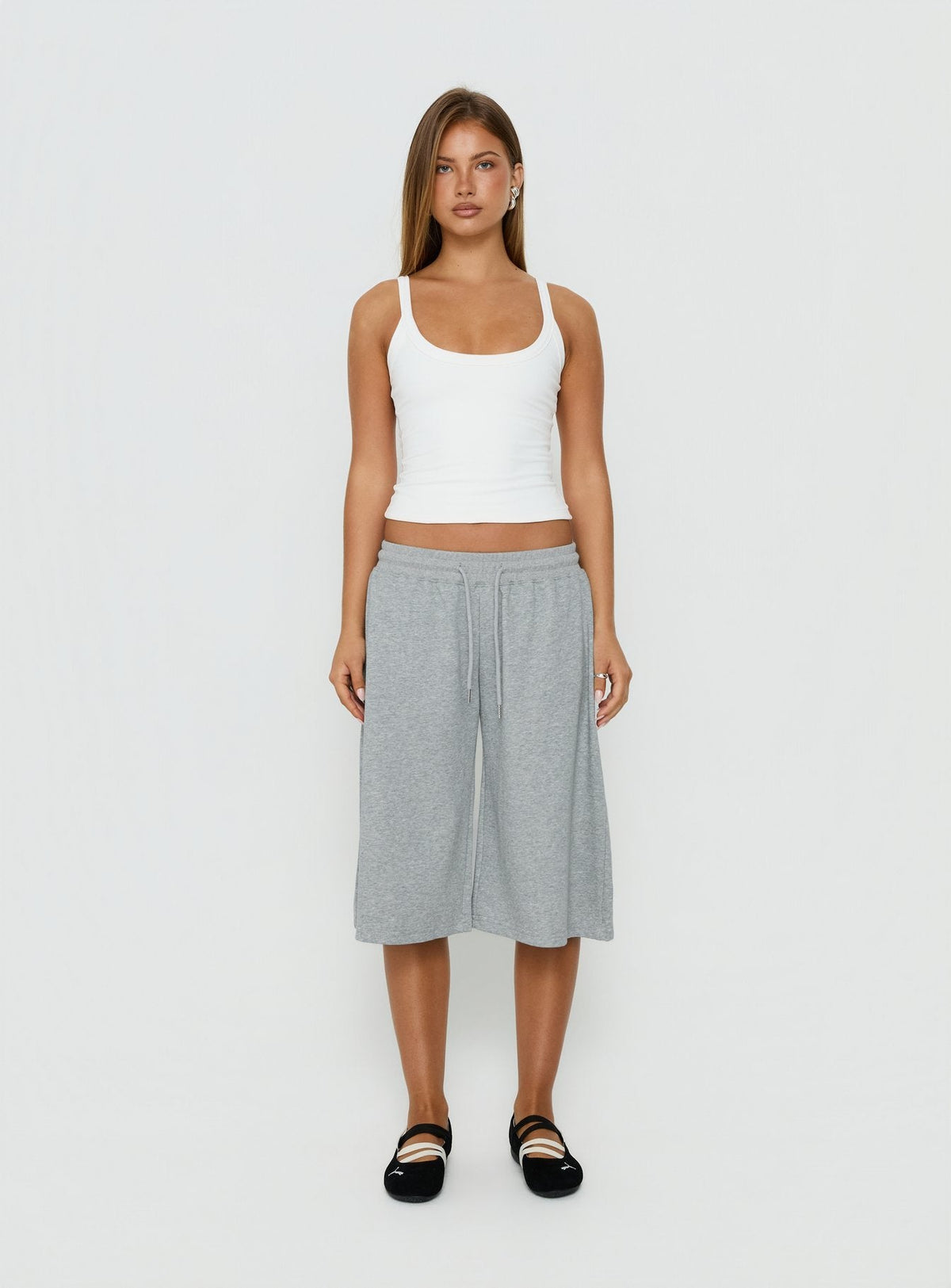 #NOVERA - Shorts Nikko Gris Jaspeado Largos Polar -