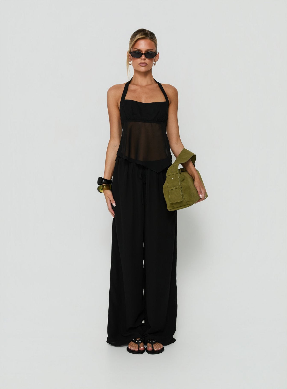 #NOVERA - Top Ariadna Negro Halter -