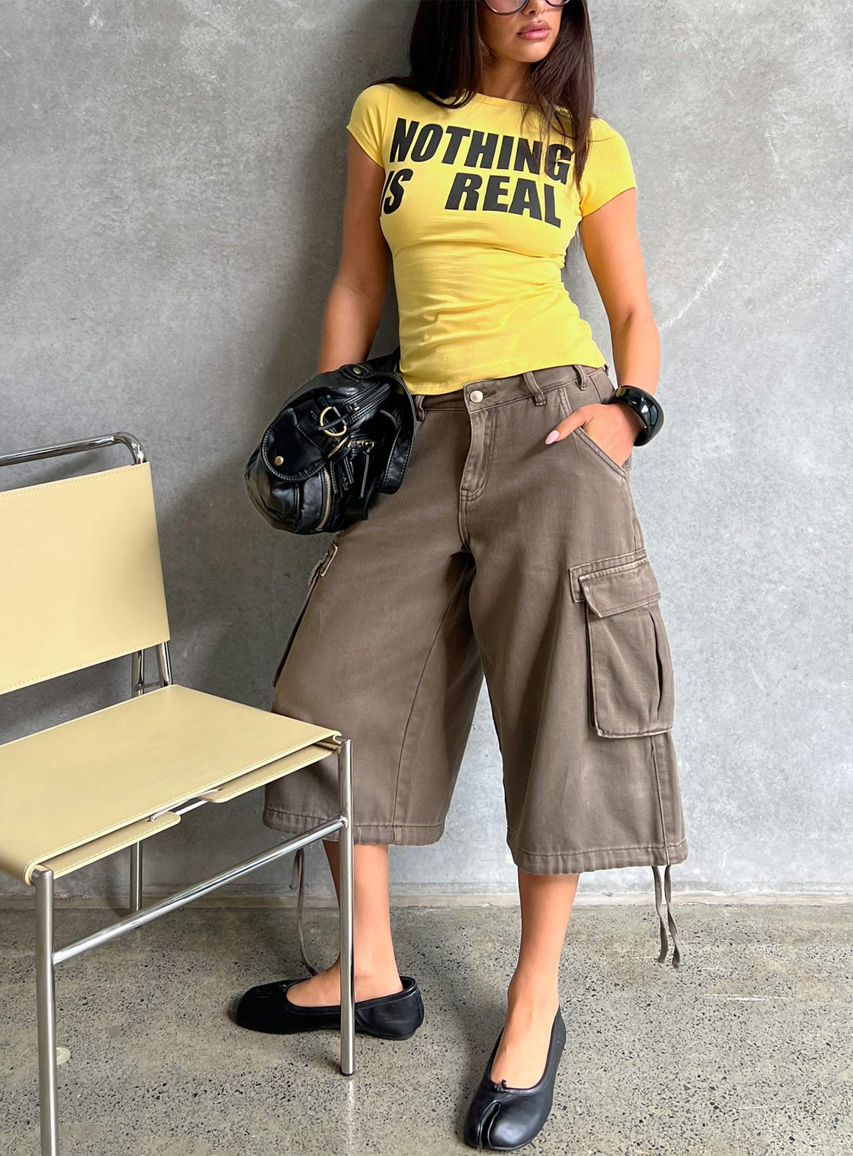 #NOVERA - Shorts Hudsen Caqui Largos Cargo -